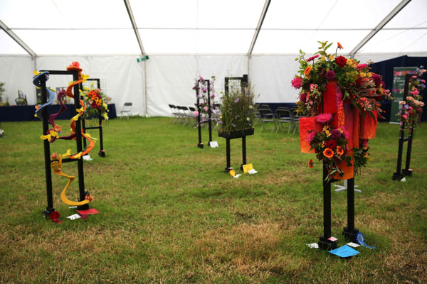 Flower Clubs of Cheshire  entries in the The Power of Colour class of the Royal County Cheshire Show 