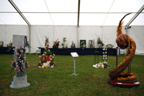 Flower Clubs of Cheshire entries in the Masterpiece class of the Royal County Cheshire Show