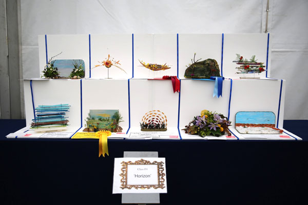 Flower Clubs of Cheshire prize winners in the Horizon class of the Royal County Cheshire Show
