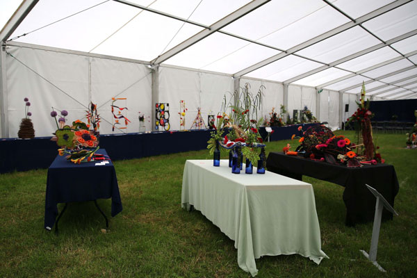 Flower Clubs of Cheshire  entries in the  Knit, Stitch & Weave class of the Royal County Cheshire Show 