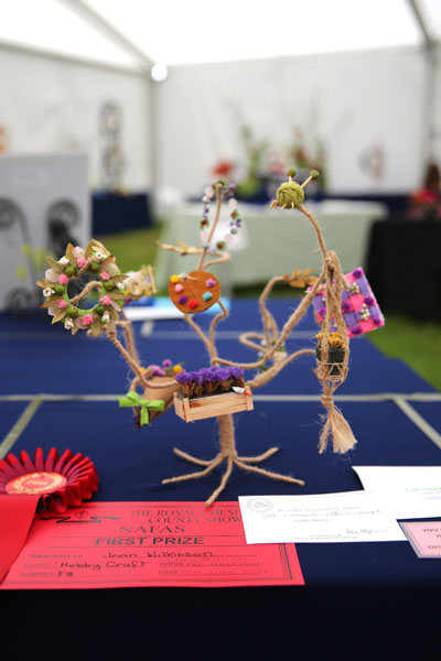A Flower Clubs of Cheshire entry in the Hobby Craft class of the 2026 Royal County Cheshire Show