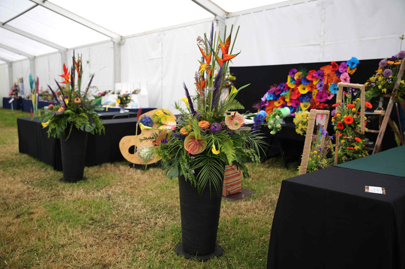A display inside the Theatre of Flowers marquee at the 2026 Royal Cheshire County Show