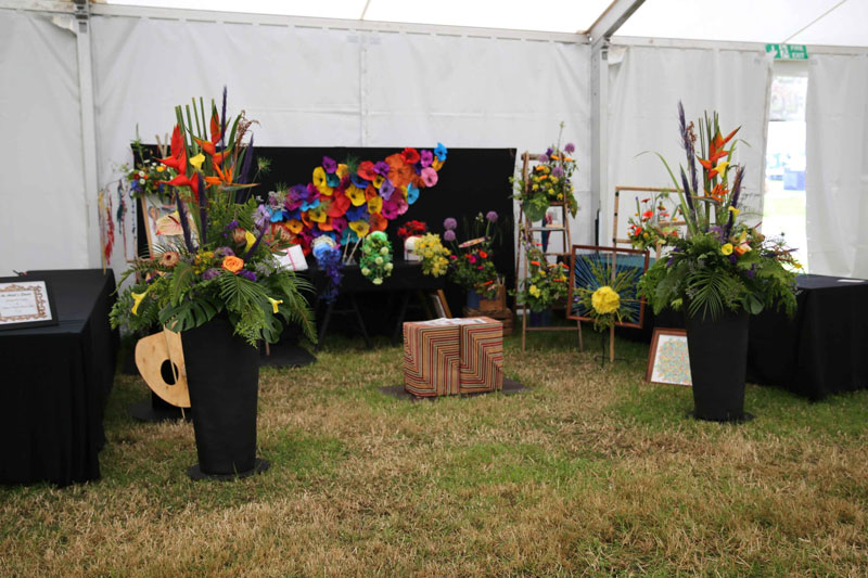 A display inside the Theatre of Flowers marquee at the 2026 Royal Cheshire County Show