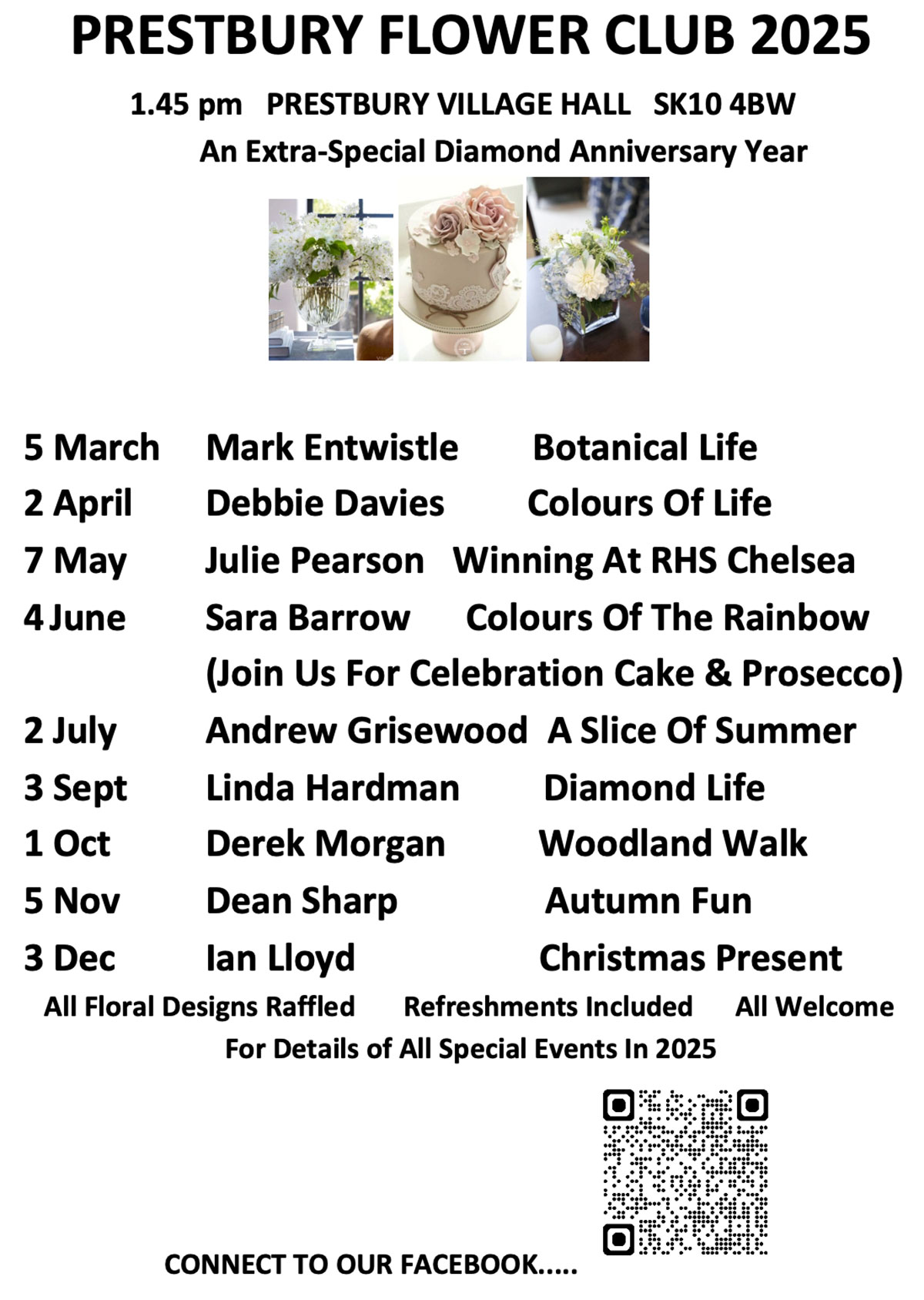 Prestbury Flower Club 2025 programme