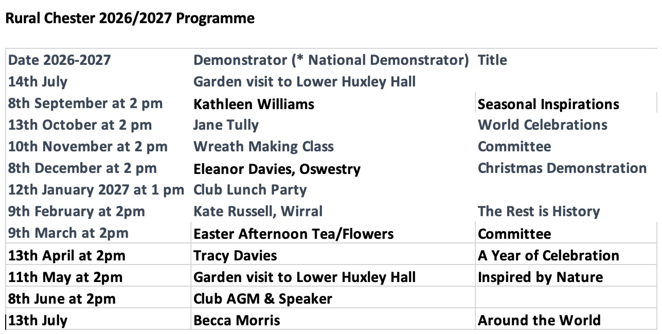 Rural Chester 2024 to 2025 programme