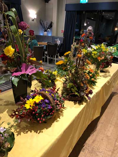 Sale Flower Club - Autumn arrangements at the flower club