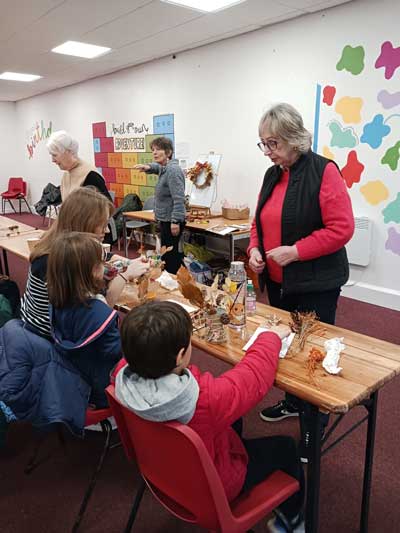 Sale Flower Club - Autumn wreath workshop in Sale town Centre