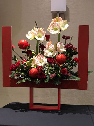 Sale Flower Club spiral arrangements