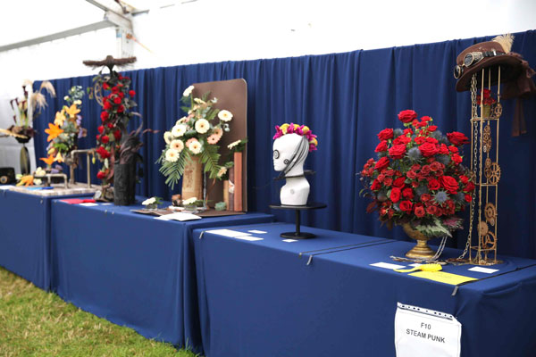 Flower Clubs of Cheshire  entries in the All Things Bright and Beautiful class of the Royal County Cheshire Show 
