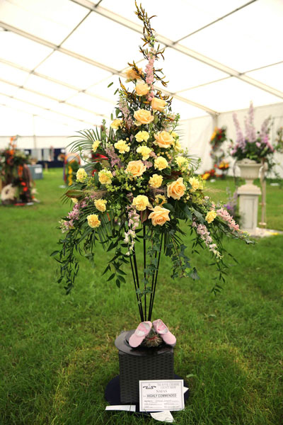 A Flower Clubs of Cheshire  entry in the A Ballet class of the Royal County Cheshire Show 