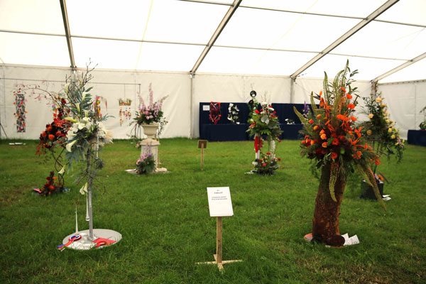 Flower Clubs of Cheshire  entries in the A Ballet class of the Royal County Cheshire Show 