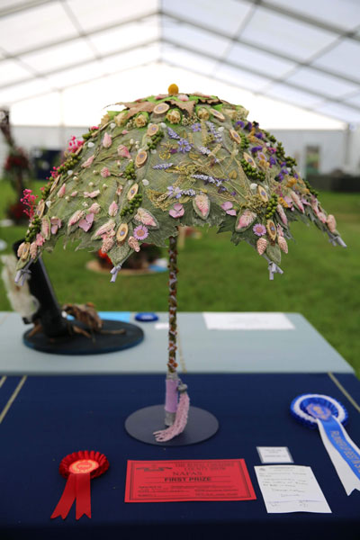 A Flower Clubs of Cheshire  entry in the Singing in the Rain class of the Royal County Cheshire Show 