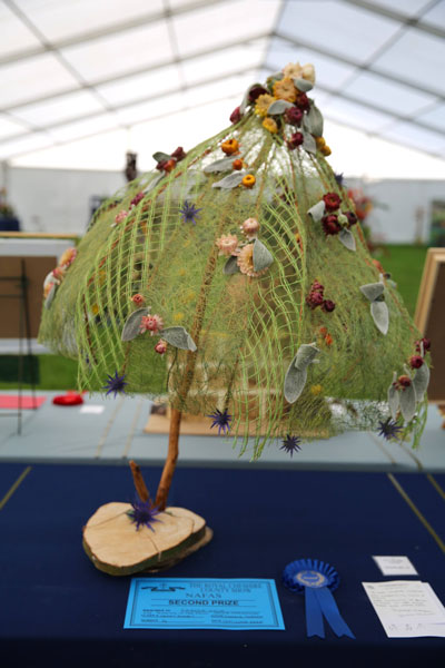 A Flower Clubs of Cheshire  entry in the Singing in the Rain class of the Royal County Cheshire Show 