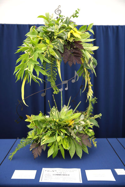 A Flower Clubs of Cheshire  entry in the Verdant Symphony class of the Royal County Cheshire Show 