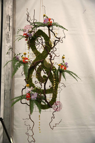 A Flower Clubs of Cheshire  entry in the Let all the Colours Dance Together class of the Royal County Cheshire Show 