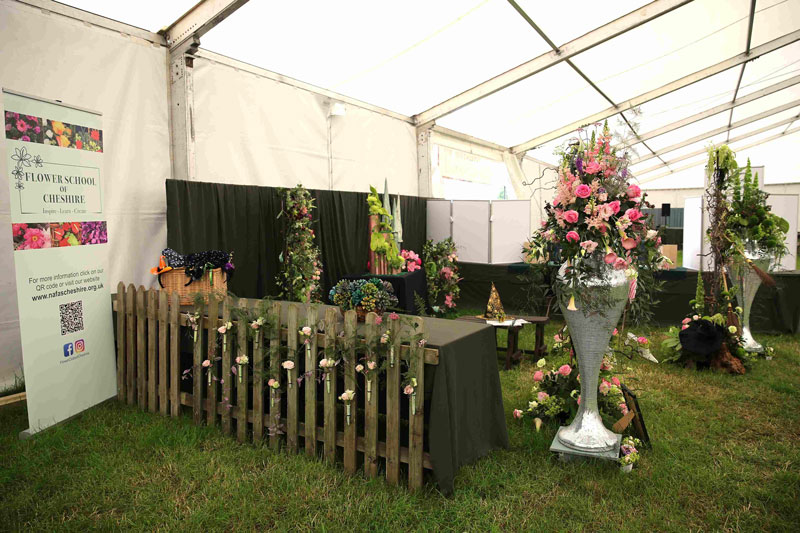 A display inside the Theatre of Flowers marquee at the 2025 Royal Cheshire County Show
